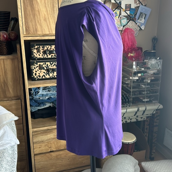 Purple CDW Cowl Neck Blouse - XLP - Picture 2 of 4